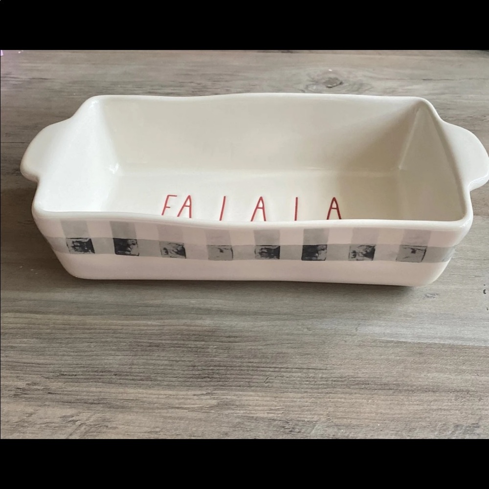 Rae Dunn Holiday Plaid Loaf Pan